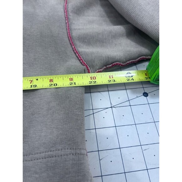 Vintage IM Sports Beige Hoodie Red Waffle Lining Men's L Chore Jacket Barn Find - Picture 7 of 12